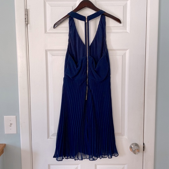 Lucy Paris Pleated Halter Style Cocktail Dress - Picture 2 of 9